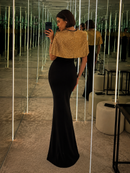 Top Cropped Capa Metalizada