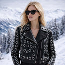 Jaqueta Biker Cropped