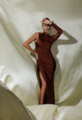 Vestido Longo com Fenda Samire
