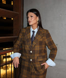 Blazer de Lã Xadrez Kendel