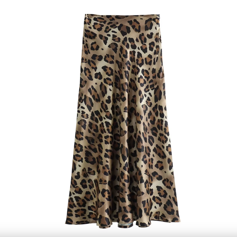 Leopard Midi Skirt