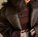 Jaqueta de Couro Geslyn