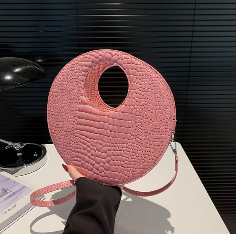 Bolsa Round Bag Croco Yveta