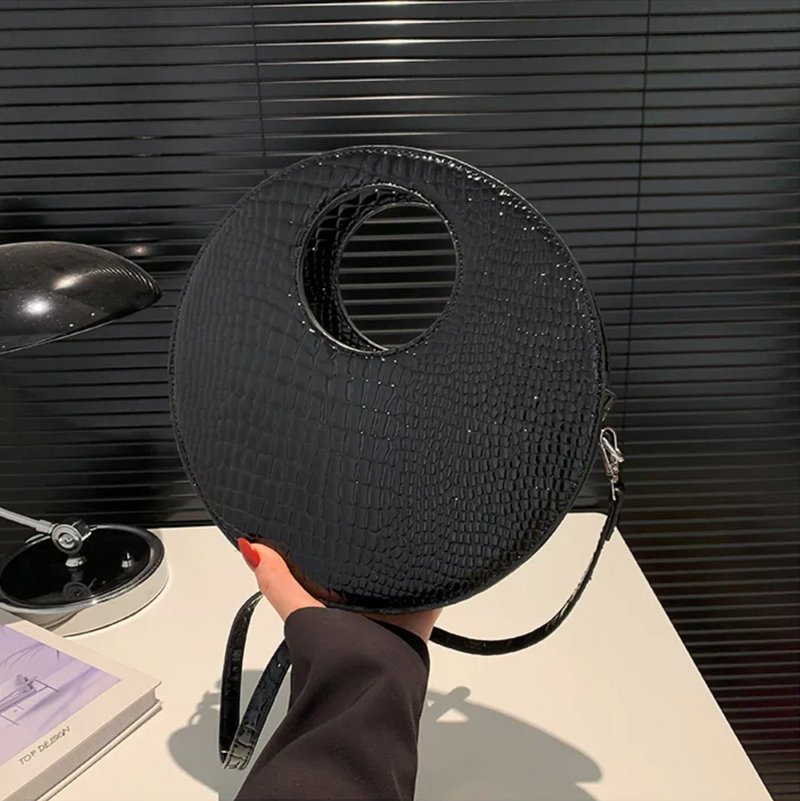 Bolsa Round Bag Croco Yveta