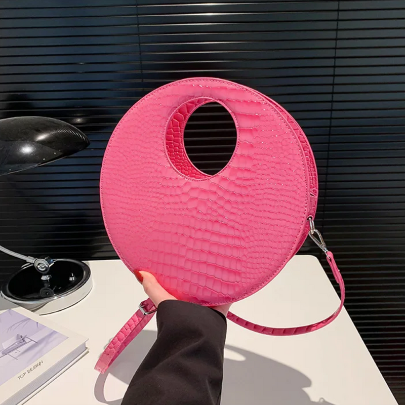 Bolsa Round Bag Croco Yveta
