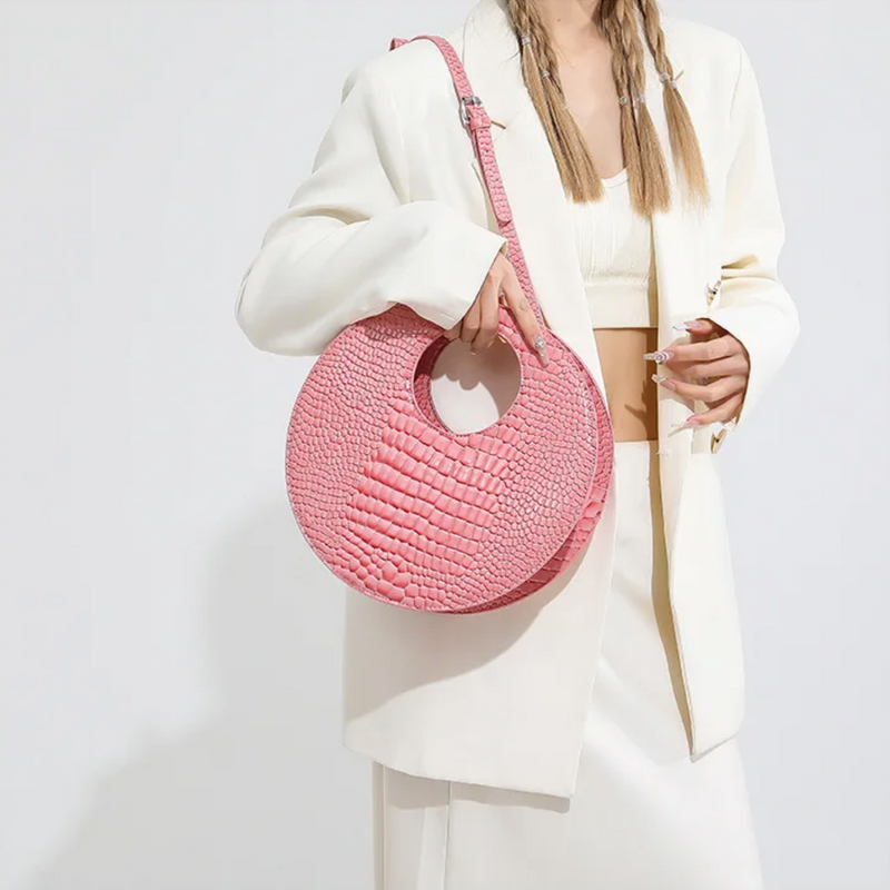 Bolsa Round Bag Croco Yveta
