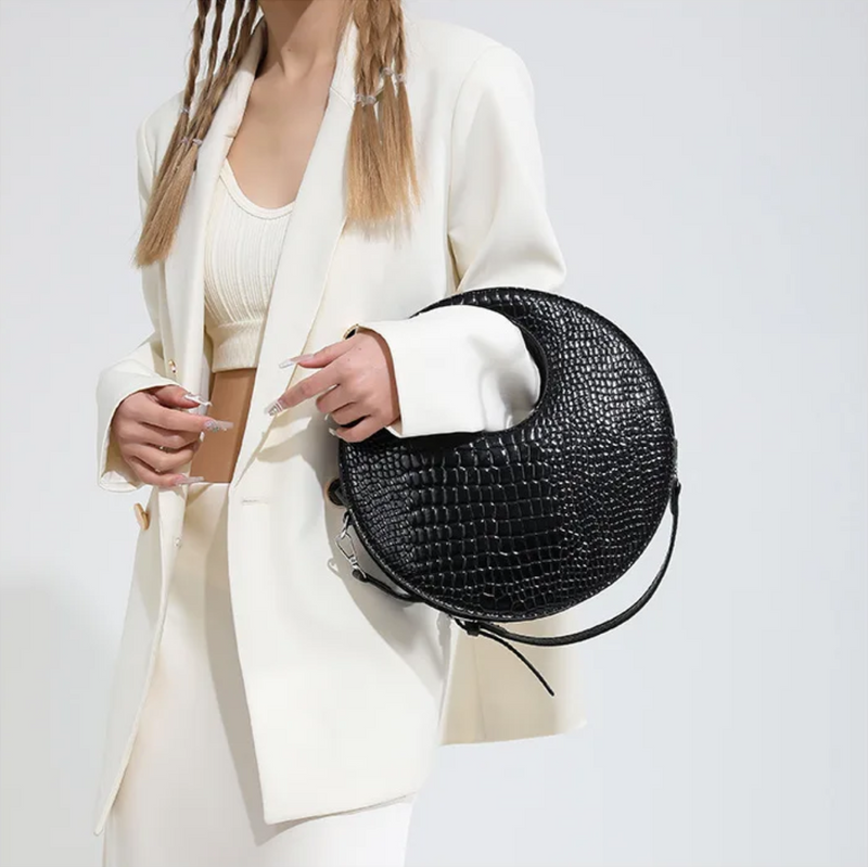 Bolsa Round Bag Croco Yveta