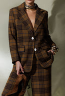 Blazer de Lã Xadrez Kendel