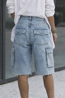 Bermuda Jeans Cargo Wide