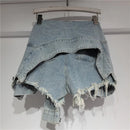 Shorts Saia Denim Fusion: Design Jaqueta Amarrada