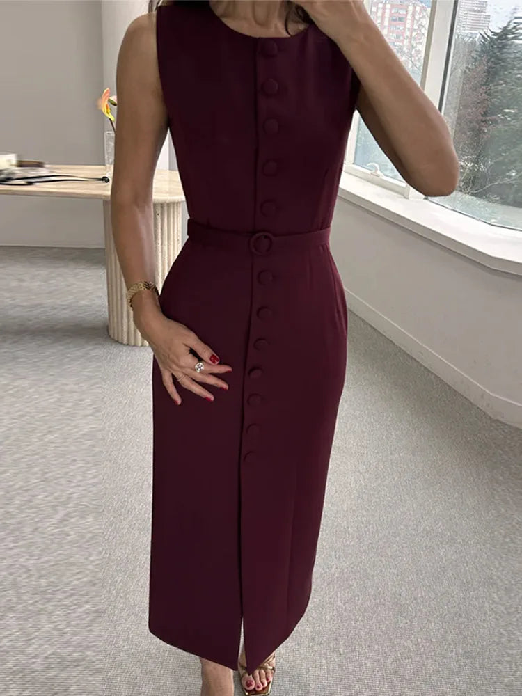 Vestido Reto Midi Faryn