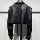 Jaqueta Cropped Croco Avant-Garde