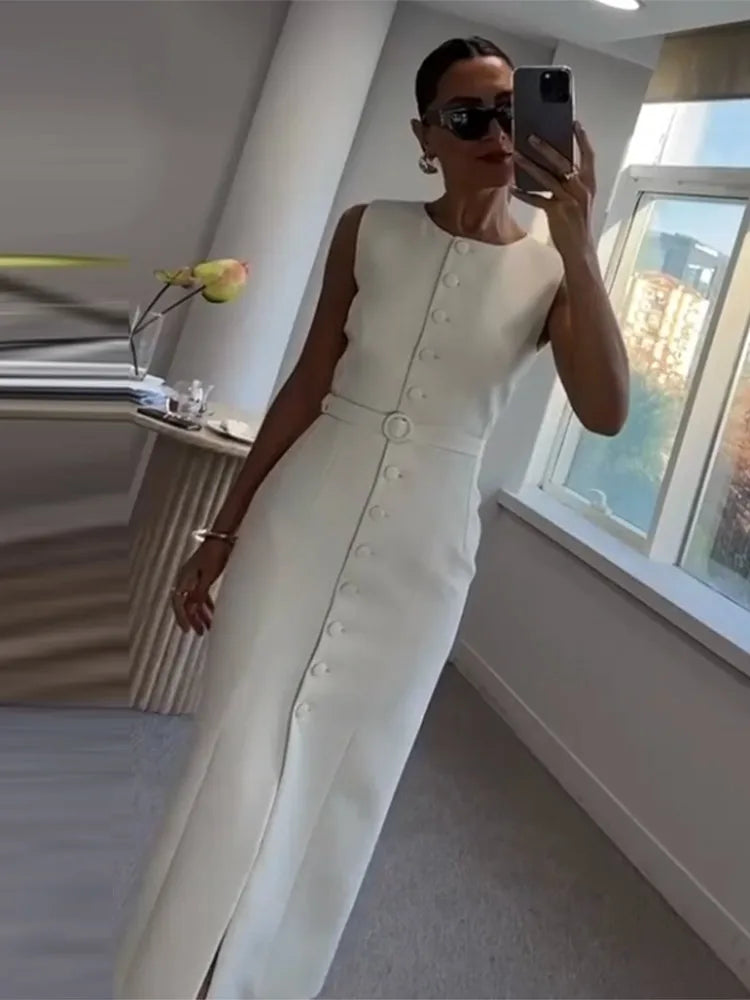Vestido Reto Midi Faryn