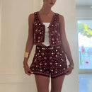 Conjunto Bordado Carmim