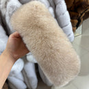 Headband de Luxo Imperial: Pele de Raposa Genuína