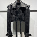 Jaqueta Cropped Croco Avant-Garde