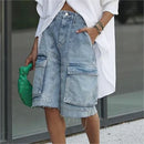 Bermuda Jeans Cargo Wide