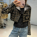 Jaqueta Biker Cropped