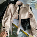 Jaqueta Cropped Croco Avant-Garde