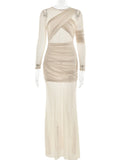 Vestido Longo com Transparência Ciara