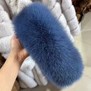 Headband de Luxo Imperial: Pele de Raposa Genuína