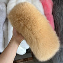 Headband de Luxo Imperial: Pele de Raposa Genuína